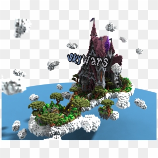 Fantasy Cloud Castle Spawn/hub Colorful - Minecraft Colorful Fantasy Builds Clipart