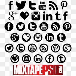Social Media Icons Set Icon Png And Vector - Social Media Logos Black Free Clipart