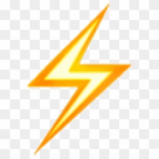 Rayo Amarillo Png - Lighting Bolt Emoji Png Clipart