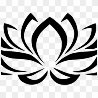 Lotus Clipart Nelum - Lotus Flower Black And White - Png Download
