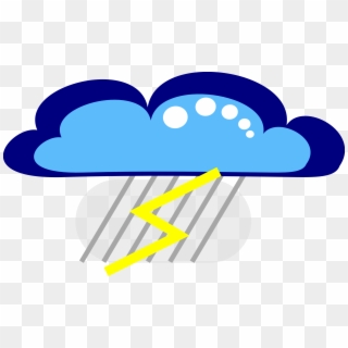 Thunder Clipart Storm Cloud - الرعد كرتون - Png Download