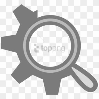 Free Png Computer Iconsmagnifying Glass Gear - Magnifying Glass Icon Bw Clipart