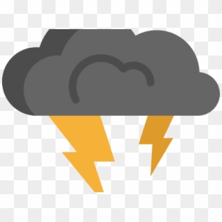 Dark Clipart Thunder Cloud - Dibujos De Una Tormenta Electrica - Png Download