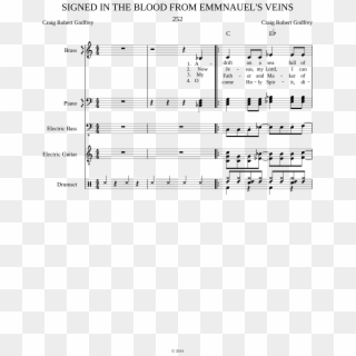 Signed In The Blood From Emmanual's Veins - Sheet Music Clipart