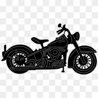 Harley Davidson Clipart Motorcycle Dog - Black Motorcycle Clipart Transparent - Png Download