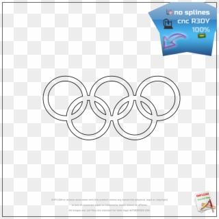 Olympic Rings Logo For Cnc Free Download - Olympic Rings Dxf Clipart
