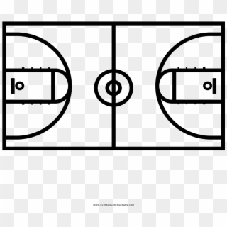 Basketball Court Coloring Page - Basketball Court Diagram Clipart