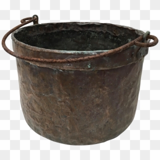 1800's Belgium Copper Cauldron Planter , Png Download Clipart