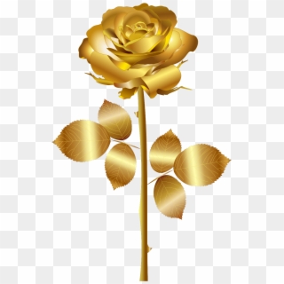 #remixit #freetoedit #gold #golden #divider #ribbon - Gold Rose Png Clipart