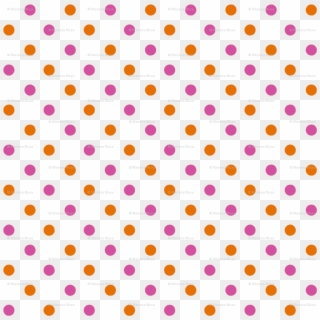 Fun Flowers Pink Orange Polka Dots Fabric - Dots Pattern Clipart