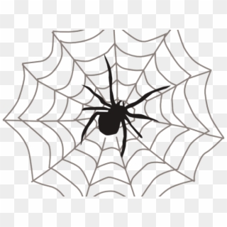 Cobweb Clipart - Spider In Web Clipart - Png Download