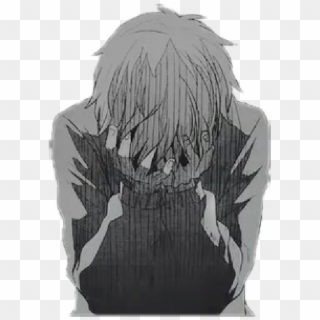 Anime Manga Sadness Broken Boy Grey Lost Ⓒ - Anime Boy Sad Clipart