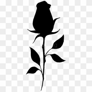 Rose Silhouette Png Free Images Toppng - Black Rose Silhouette Png Clipart