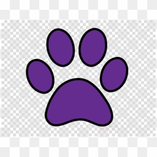 Purple Dog Prints Clipart Dog Paw Cat - Purple Paw Prints Png Transparent Png