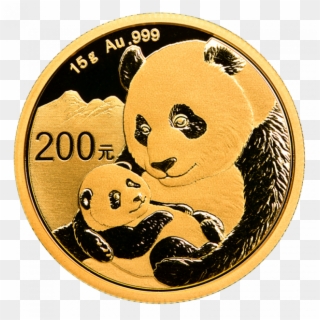 15g China Panda Gold Coin - Gold Panda Coin 2019 Clipart