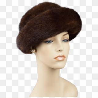 Vintage Russian Mink Hat Cloche Sz 22 1/2 - Lace Wig Clipart