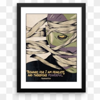 Frankenstein "fearless And Therefore Powerful" Quote - Cartoon Clipart
