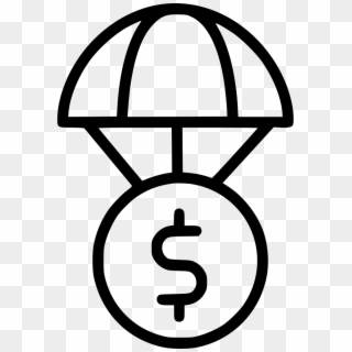 Parachute Dollar Sign Comments - Money Parachute Icon Clipart