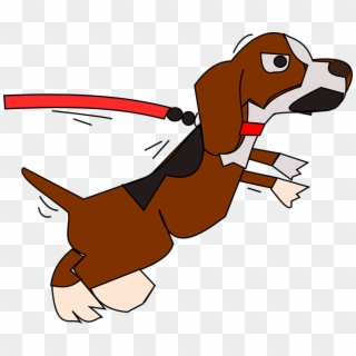 Dog In Snow Png - Cartoon Dog On Leash No Background Clipart