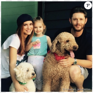 Jensen Ackles, Sa Femme Danneel Harris Et Leur Fille - Jensen Ackles With Dogs Clipart