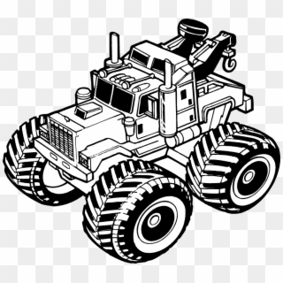 Tow Truck No Background Clipart Clipartfest - Toy Truck Clipart Black And White - Png Download