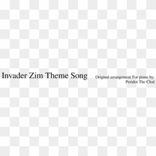 Invader Zim Theme Song Sheet Music For Flute, Clarinet, - Ivory Clipart