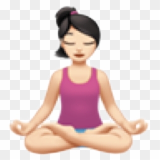 #emoji #meditation #girl #hobby #entspannung #yoga - Yoga Emoji Black Hair Clipart