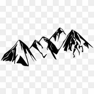 Black And White Download Computer Icons Art - Outline Image Of Mountain Clipart
