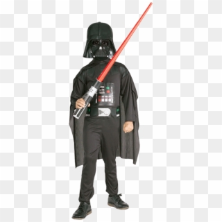Child Darth Vader Costume & Lightsaber - Костюм Дарта Вейдера Для Ребенка Clipart