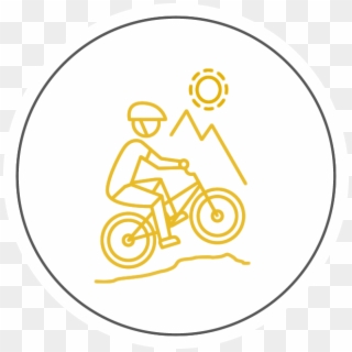 Icon Cycling And Mountainbiken - Circle Clipart