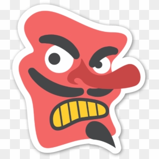 Japanese Goblin Sticker - Emoji Tengu Png Clipart
