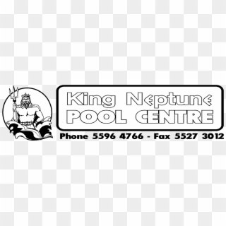 King Neptune Pool Centres Logo Black And White - Cartoon Clipart