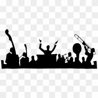 Band Concert Logan High School Picture Black And White - Orchestra Silhouette Clipart