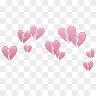 Hearts Heart Brokenheart Broken Crowns Crown Heartcrown - Heart Emoji Crown Png Clipart