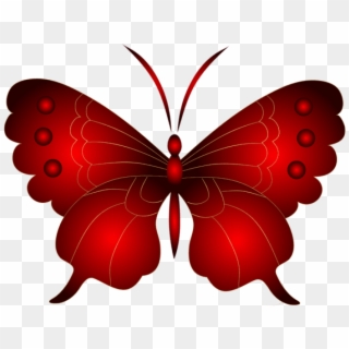 Free Png Download Decorative Red Butterfly Clipart - Red Butterfly Png Transparent Png