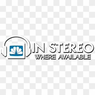 Nbc Peacock Stereo In Stereo Where Available - Black-and-white Clipart