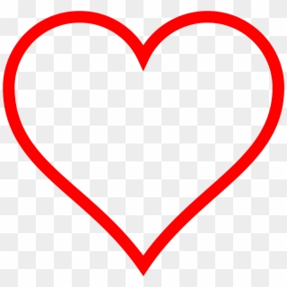 Heart Jpg Png Hd - Red Heart Outline Clipart Transparent Png