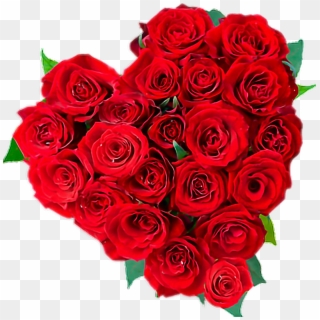 Coração Sticker - Heart Shaped Red Rose Bouquet Clipart