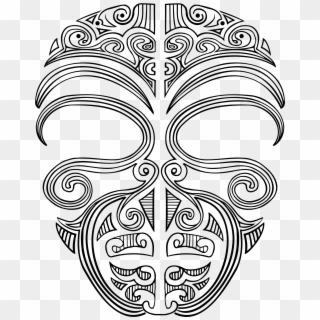 Ta Moko Face Tattoo Mask Pinterest - Maori Face Tattoo Png Clipart