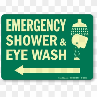 Emergency Shower & Eye Wash Sign - Emergency Shower & Eye Wash Clipart