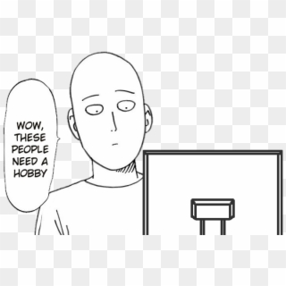 First Of All, Saitama Can Fix His Balding - One Punch Man Reaction Meme Clipart