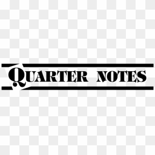 Quarter Notes Logo Black And White - Pilgrim Pines Clipart