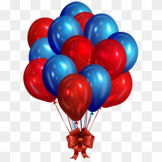 Blue And Red Balloons , Png Download - Purple Balloons Happy Birthday Clipart