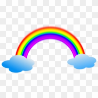 Rainbow With Clouds Png - Arco Iris Desenho Png Clipart