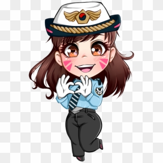 So I've Been Working On Some Chibi Commissions For - D Va Police Png Clipart