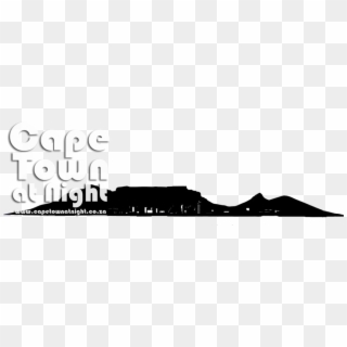 Cropped Table Mountain Black Beveled - Cape Town Table Mountain Silhouette Clipart