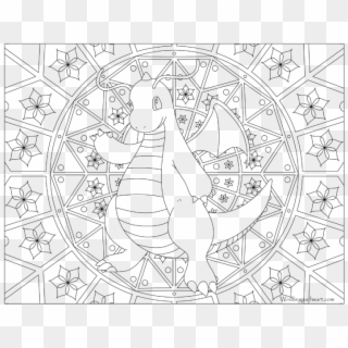Adult Pokemon Coloring Page Dragonite - Pokemon Adult Coloring Pages Clipart