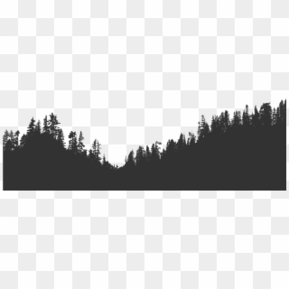 Mountain Tree Silhouette Png , Png Download - Mountain Forest Silhouette Png Clipart