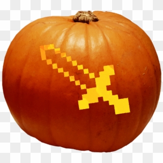 Minecraft Diamond Sword - Minecraft Halloween Pumpkin Ideas Clipart