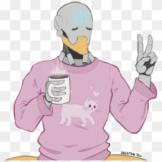 Forgot To Post This, Huh Here's A Cozy Zenyatta With - Cartoon Clipart
